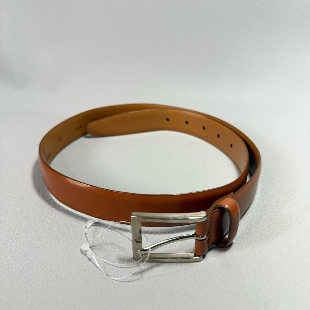 Brooks Brothers Classic Medium Brown Smooth Italian Leather Men's Belt W119